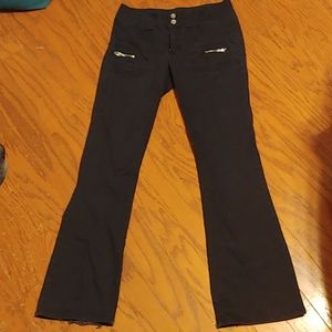 Be Bop black pants with zip detail